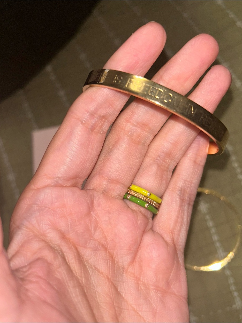 Unbound Gold Cleo Bangle Handcuffs Stackable Size Small - Picture 4 of 7